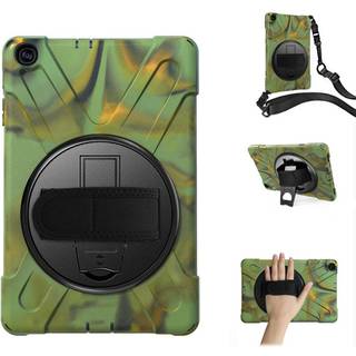 Samsung Galaxy Tab A 10.1" (2019) Håndværker Cover m. Håndholder & Skulderstrop - Camouflage