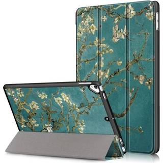 iPad 10.2" (2021 / 2020 / 2019) Læder Cover m. Tri-Fold - Hvide Blomster