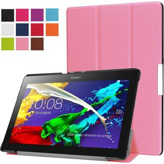Lenovo Tab3 10 Tri-Fold Magnetic Hard Case Etui Lyserød