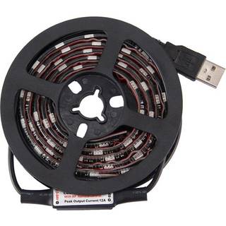 USB-drevet TV-belysning / LED-lyskæde med Fjer - 12W 60 LEDs SMD 5050 RGB 1x1m