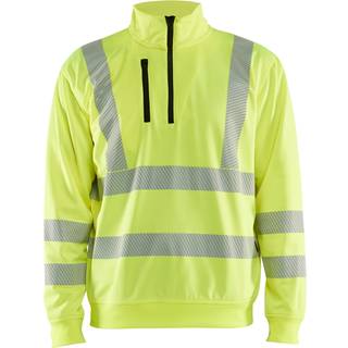 Blåkläder 3564 High vis Sweatshirt Half zip / High vis Sweatshirt Half zip - S - High Vis Gul