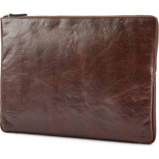 California Laptop Sleeve i Brunt Læder