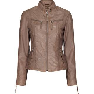 Btfcph Biker Jacket Skind 10245 Satin Beige W. Silver Acc. (38)