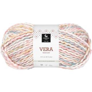 Gjestal Vera 606 Oliven miks Indhold: 80% Akryl, 20% Uld Vægt/længde: 100 g = 100 meter Anbefalede pinde: 8 mm Strikkefasthed: 10 cm = 10 m Vask: Uldprogram 30° / Tørres fladt.