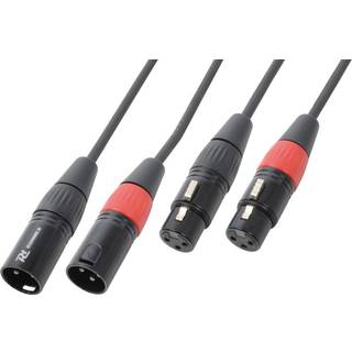Kabel "god kvalitet" 2x XLR-han til 2x XLR-hun, sort 6m TILBUD NU kvinde male