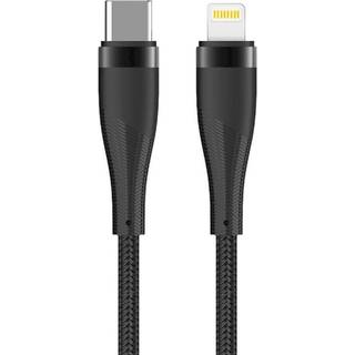 Maxlife MXUC-08 cable USB-C - Lightning 1,0 m 27W black nylon