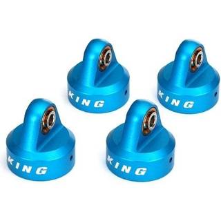 Traxxas - TRX8457 - Shock caps, aluminum (blue-anodized), King® shocks (4)