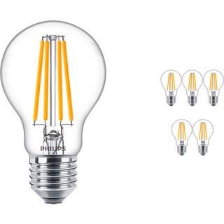 Fordelspakke 6x Philips Corepro LED Pære E27 Pære klar 10.5W 1521lm - 827 ekstra varm hvid | erstatter 100W