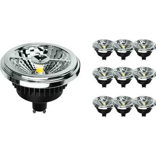 Fordelspakke 10x Noxion Lucent LED spot GU10 AR111 12W 600lm 40D - 930 varm hvid | bedste farvegengivelse - dæmpbar - erstatter 50W