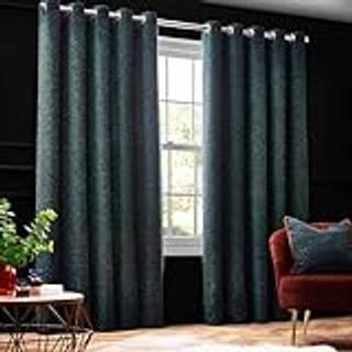 Paoletti Riva Paoletti Emerald Galaxy Chenille Eyelet Curtains