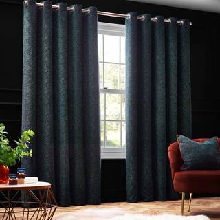 Paoletti Riva Paoletti Emerald Galaxy Chenille Eyelet Curtains