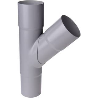 Plastmo grenrør, PVC, grå, 45° - Ø90/Ø75 mm