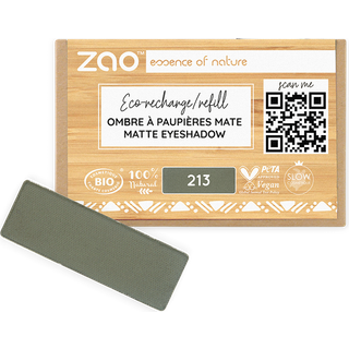 Zao Øjne Eyeshadow & Primer Refill Rectangular Eyeshadow Matt Nr. 213 Matt Army Green 1,3 g () - 1,3 g