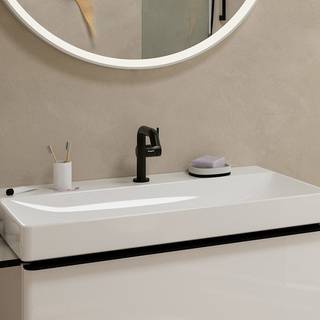 hansgrohe Tecturis S 1-grebs håndvaskarmatur 130mm tud t/hv m/push-open mat sort