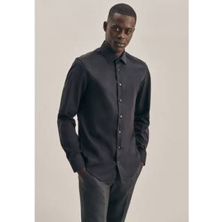 Seidensticker Herren Hemd schwarz Slim Fit
