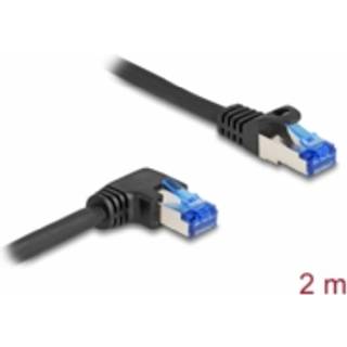Delock RJ45 netværkskabel Cat.6A, lige/vinklet højre, 3 m – sort