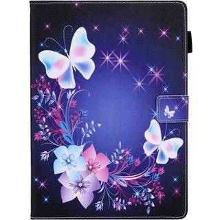 iPad 9.7 (2018-2017) / iPad Air / iPad Air 2 Læder Cover m. Stand - Blomster og Sommerfugle