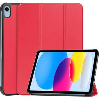Apple iPad 11" (2025) / iPad 10.9" (2024/2022) Læder Flip Cover m. Stand - Rød