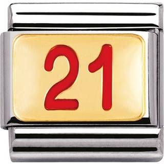 Nomination Classic - WRITINGS LIFE Edelstahl, Email und 18K-Gold (21) - rot