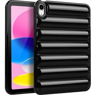 iPad 11" (2025) / iPad 10.9" (2024/2022) Fleksibelt TPU Plastik Bagside Cover - Riller - Sort