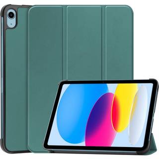Apple iPad 11" (2025) / iPad 10.9" (2024/2022) Læder Flip Cover m. Stand - Grøn