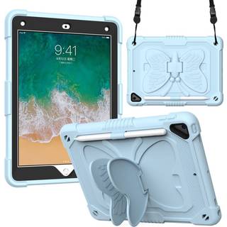 iPad (2018) / iPad (2017) / iPad Air / iPad Air 2 Butterfly Kickstand Børne Cover - Blå