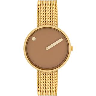 Picto 34002-0914G Cappuccino Brown Unisex 34mm 5ATM
