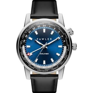 Gentium | Blåt Rustfri Stål Verdensur GMT Ur