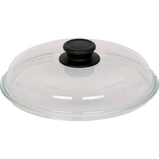Riess Glasdeckel 24 cm hoch - Kunststoffknauf - Transparent