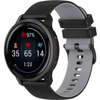 Smartwatch Silikone Rem (22mm) Gitter - Sort / Grå