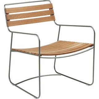 Fermob - Surprising Teak Low Armchair Rosemary - Udendørs lænestole - Harald Guggenbichler - Metal/Træ