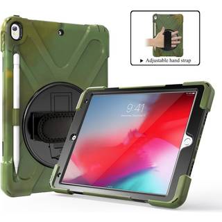 iPad Air (2019) Håndværker Cover m. 360⁰ Ståfunktion & Håndholder - Camouflage