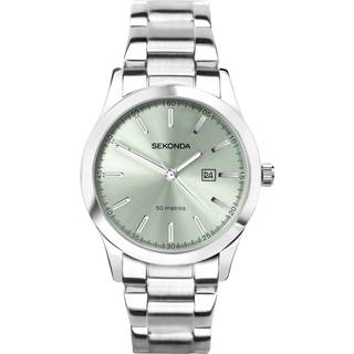 Sekonda ColourPop Quartz Green Dial Stainless Steel Bracelet Ladies Watch 40397