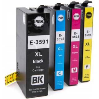 Kompatibel blækpatroner Epson 35 XL - C13T35964010, 4 stk. rabatpakke 125 ml