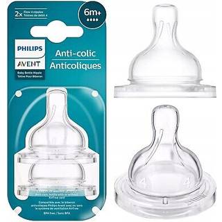 Philips Avent Anti-colic SCY764/02 suttehoved anti-kolik 6 m+ Fast Flow 2 stk. - 2 stk.