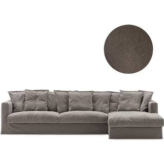 Decotique Betræk Til Le Grand Air 3-personers Sofa Divan Højre - Møbelbetræk Hør Smokey Granite - 11001936