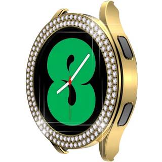 Samsung Galaxy Watch 4 / 5 44mm Hårdt Plastik Cover m. Rhinsten - Guld