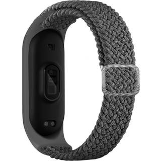 Urrem Nylon til Xiaomi Mi Band 3/4/5/6/7/NFC Grå
