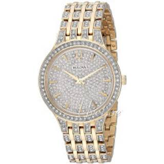 Bulova 98L263 Krystalludsmykket/Gul guldtonet stål Ø32 mm