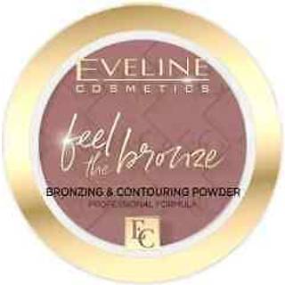 Eveline Cosmetics Feel The Bronze Bronze og kontur kompakt pudder Skygge 02 Chocolate Cake 4 g - 4 g