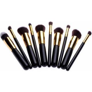 Technique PRO | Makeup børster | 10 stk | Sort og Guld