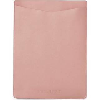 Philbert UltraSlim Vegansk Læder Sleeve m. Strop Til MacBook / Laptop 15" (35,5 x 25 x 2 cm) - Lyserød