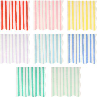 Meri Meri servietter str. L Mixed stripe - 16 stk.