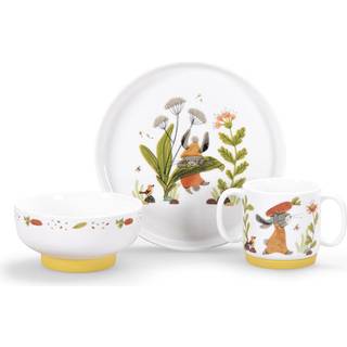 Moulin Roty Spisesæt i Porcelæn Tre små kaniner