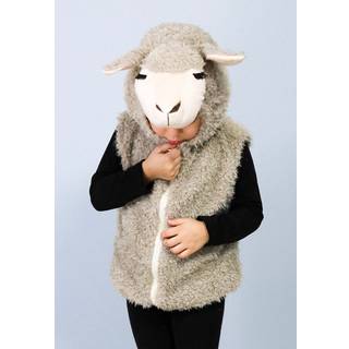 Vest m. hætte - Lama, str. 3-7 år