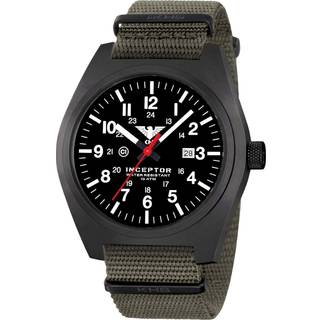 KHS INCBS.NSGO Herrenuhr Inceptor Black Steel Steingrau-Oliv