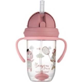 Canpol babies Bonjour Paris Cup Kop med sugerør Pink 270 ml - 270 ml