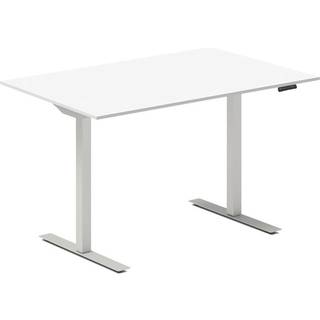 Hæve-sænkebord DNA, Hvid 1200x800 mm 2-ben/Alugrå