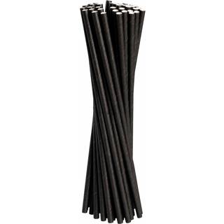 Gastro sugerør FSC-Mix 19,5cm Ø6mm papir sort uden knæk