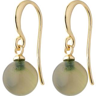 Pilgrim GOLDIE grønne øreringe guldbelagt